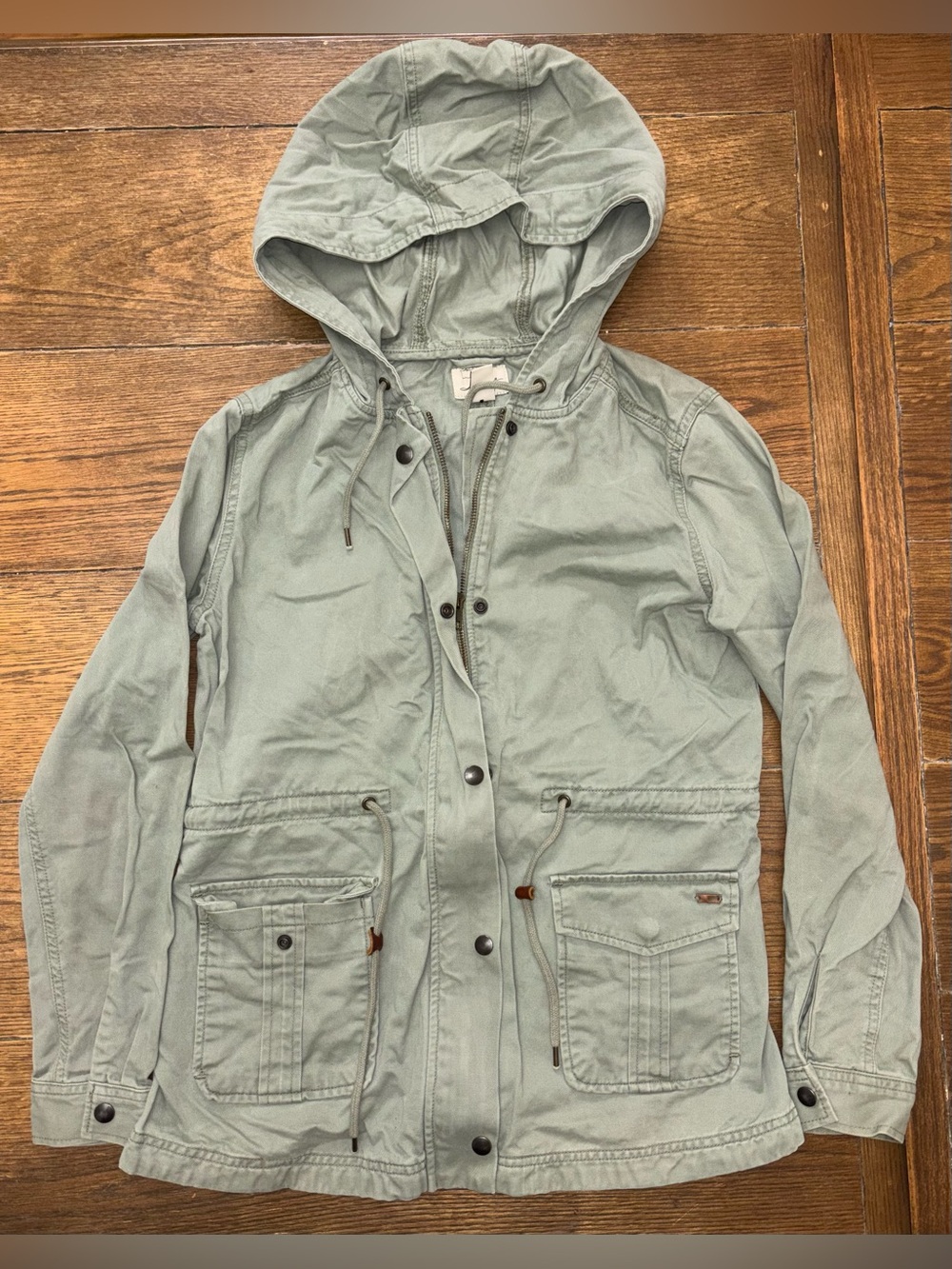 Women’s Hooded Utility Jacket in Sage Green